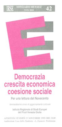 Democrazia crescita economica coesione sociale