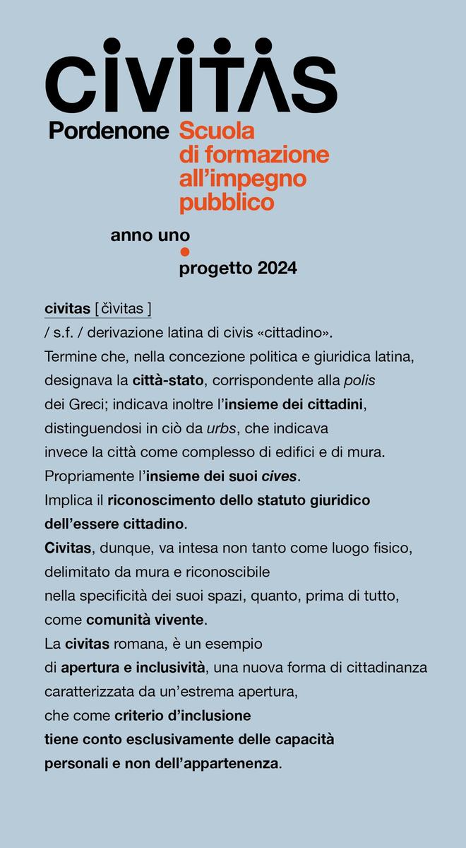 Civitas – Scuola di formazione all'impegno pubblico – Pordenone